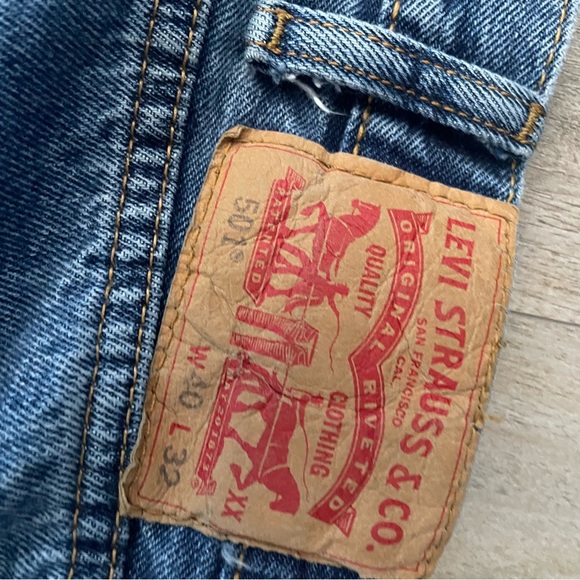 Custom made baggy jeans with 2 pairs of Levi 501s - Picture 3 of 4